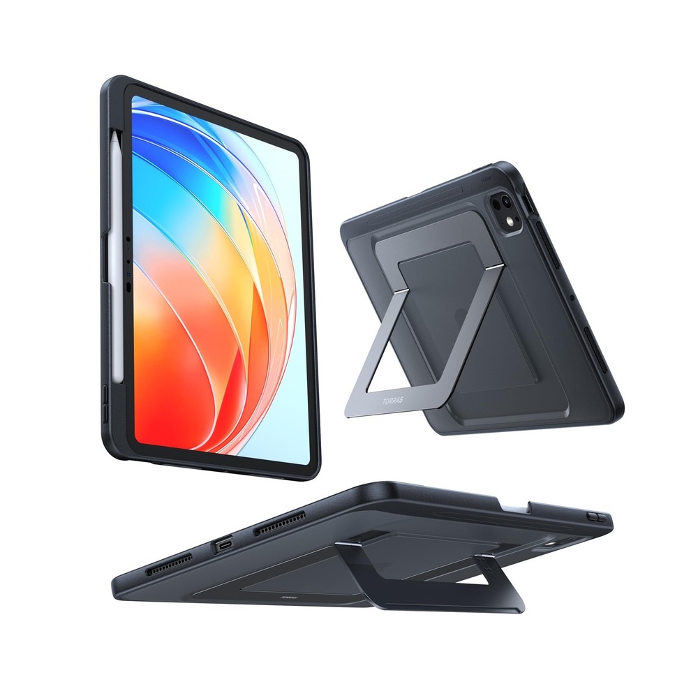 TORRAS Ostand K1 Guardian iPad Pro 11 Case Stand M4 M5 2024 2025 Black